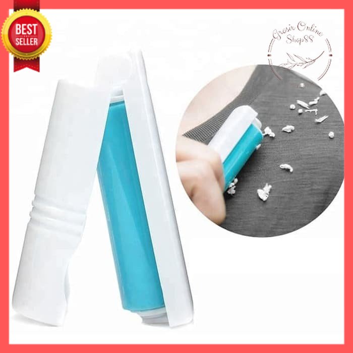 GOS -A402- Roll Mini Pembersih Bulu - Sticky Lint Roller Lipat - Washable Foldable Sticky Lint Brush