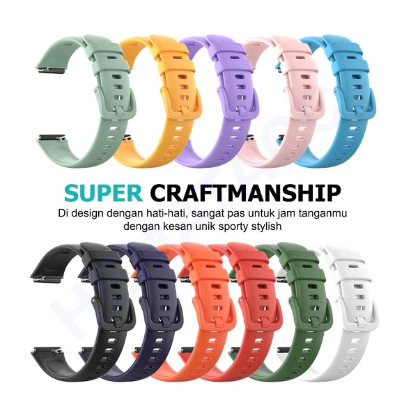 Plain Silicon Rubber Strap Bracelet for HUAWEl band 6/Honor Band 6/Band 7