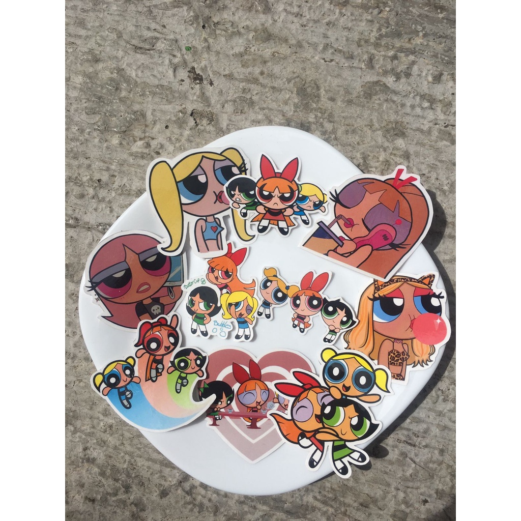 

STARLY - STIKER EDISI POWER PUFF /STIKER LUCU/STIKERPOWERPUFF/STIKERMURAH