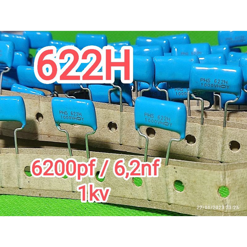 milar mylar kapasitor keramik ceramic capasitor 622 1kv 6,2nf 6200pf 1000v 622H