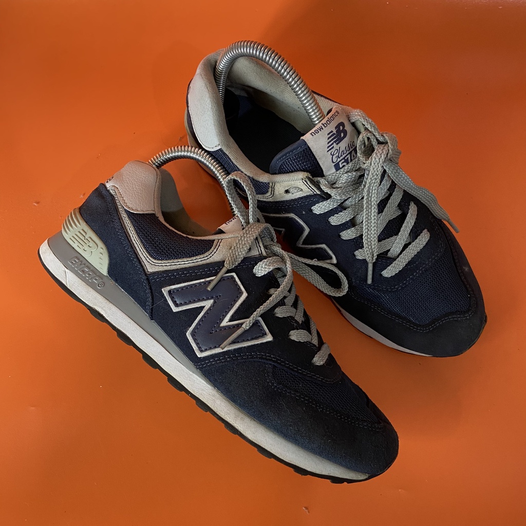 Sepatu New Balance 574 Classic Navy Sz 40 / Second Shoes NB