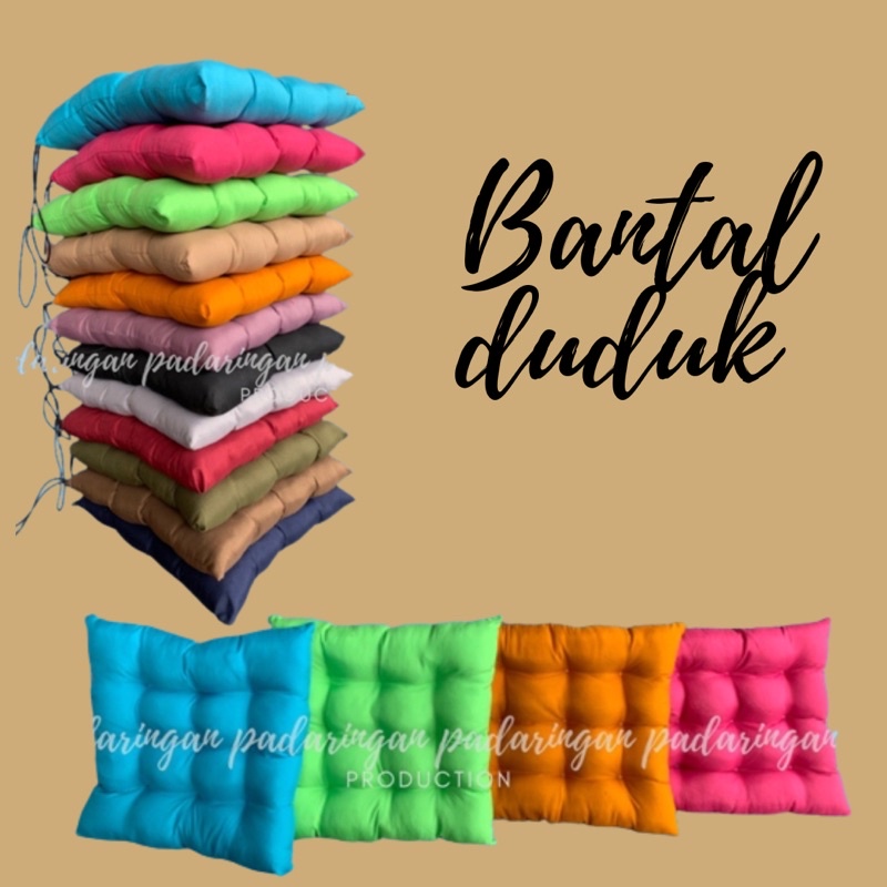 bantal duduk kursi MOTIF POLOS / bantal duduk lesehan / alas duduk kursi / alas duduk lesehan / bant