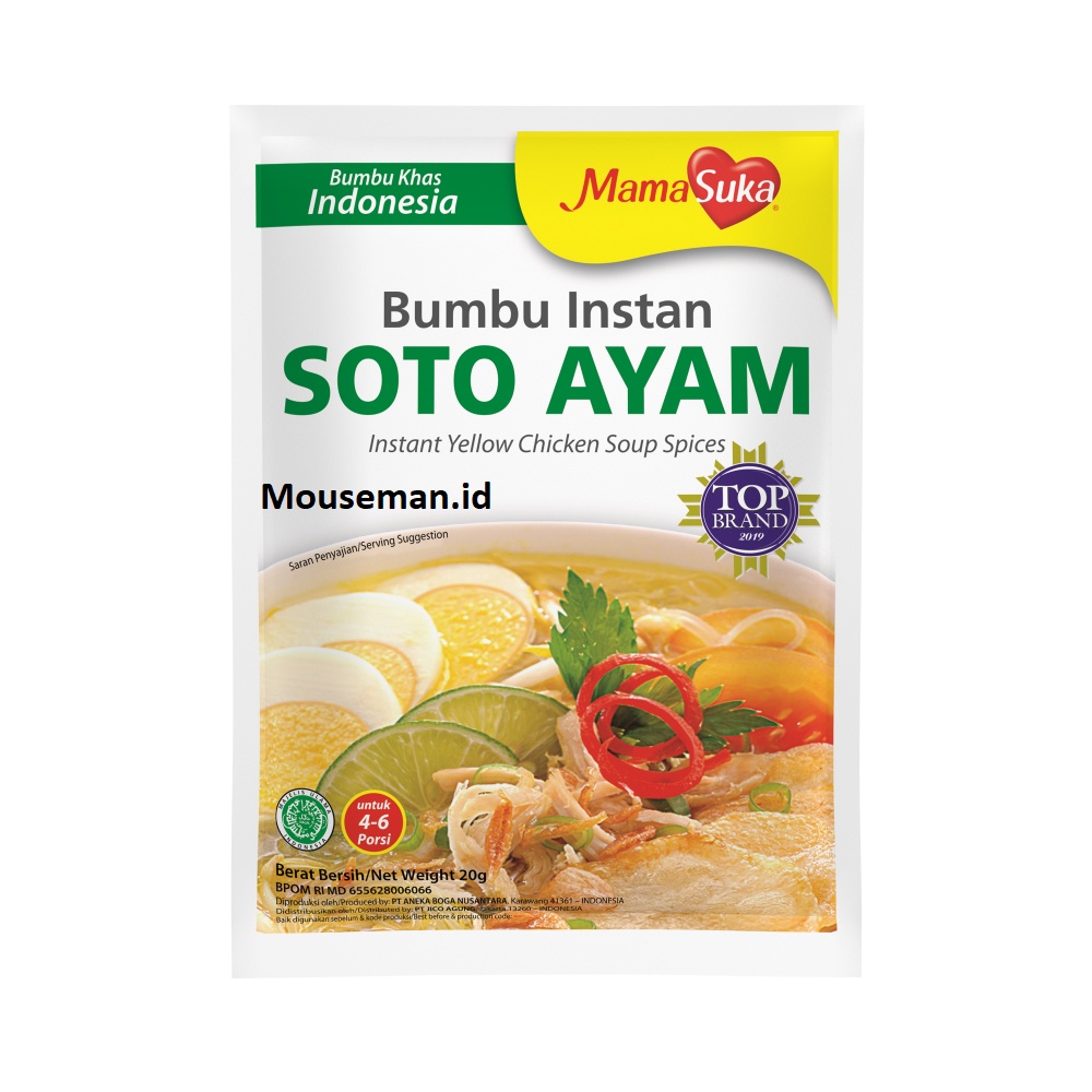 

MamaSuka - Bumbu Khas Indonesia Bumbu Instan SOTO AYAM Instant Yellow Chicken Soup Spices 20gr
