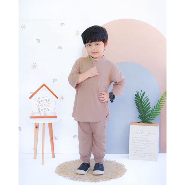 Setelan Kurta Anak Koko Wali Smilee Original Super Premium Baju Muslim Laki-Laki