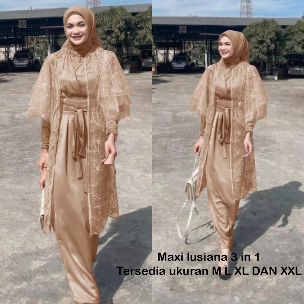 MX LUSIANA 3 IN 1/ MAXI DRES GAMIS PROMO/DRES PARTY GOOD QUALITY