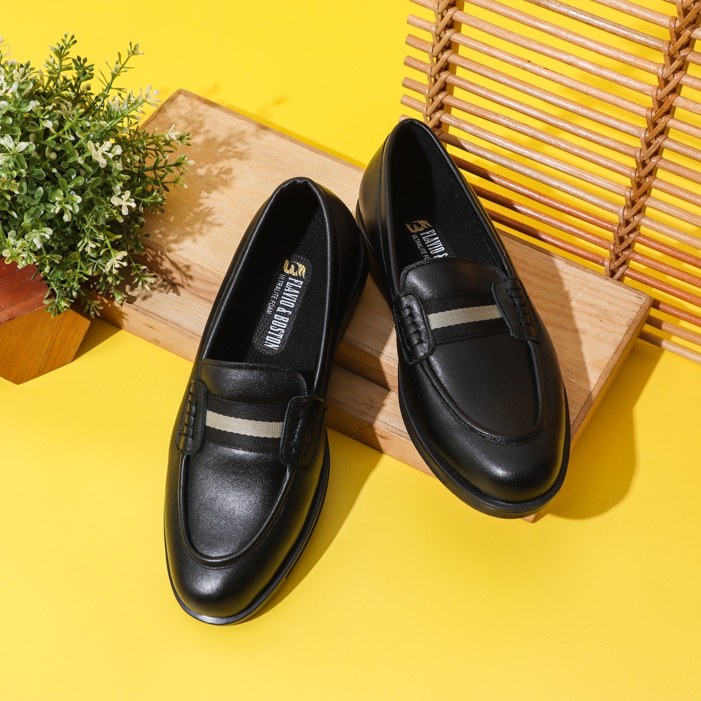 sepatu loafer pria sepatu slip on pria sepatu pantofel pria sepatu kulit asli sepatu kondangan sepatu kerja pria model vieri