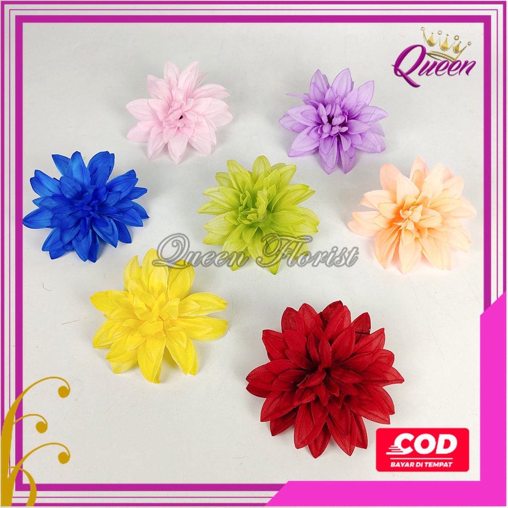 1PCS Kuntum Kepala Bunga Krisan Jumbo  Diameter 14cm Artificial/grosir/import/putih/hiasan/palsu/Pla