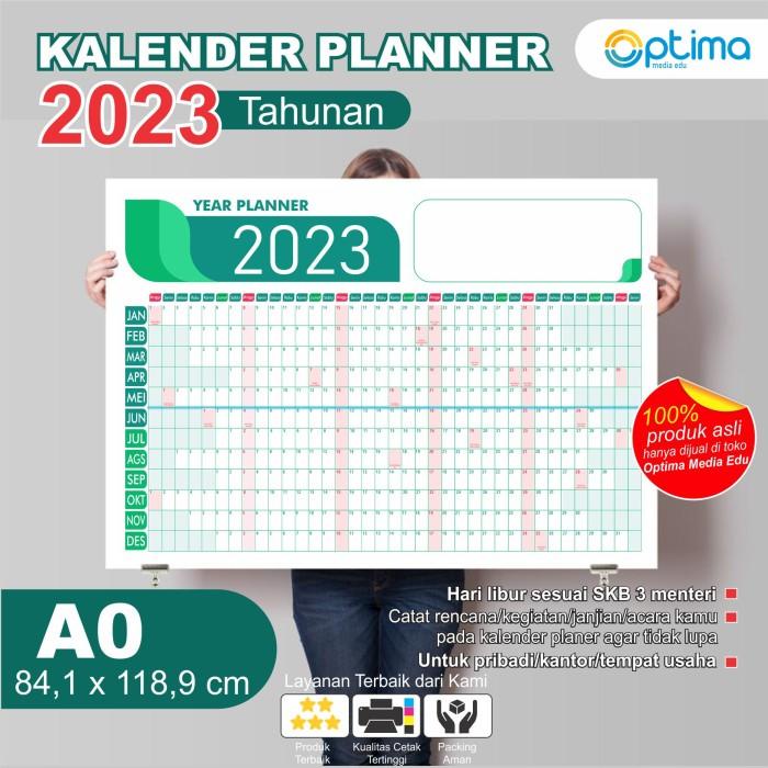 

KALENDER PLANNER TAHUNAN 2023 ukuran A0 , A1, A2