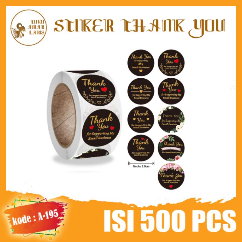 

Sticker Thank You 1 Roll 500 pcs Kode A-195 !!!