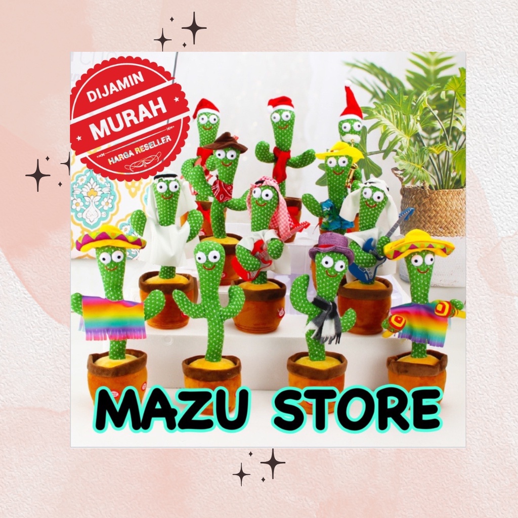 Cactus Toy Boneka Pintar Kaktus Joget Joged Goyang Bisa Ngomong Rekam Bicara Menari Dance