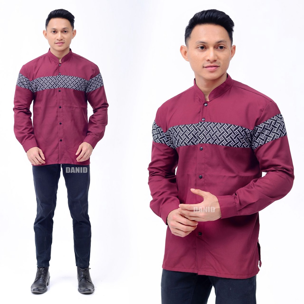 baju koko pria lengan panjang model terbaru tahun 2023