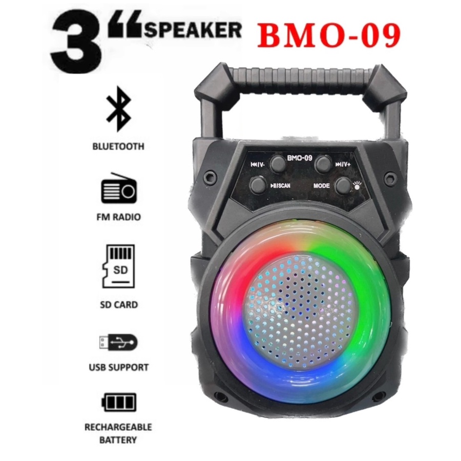 Speaker Bluetooth BMO-09 Speaker Lampu Portable WIRELESS SPEAKER PORTABLE SPEAKER MUSIC BOX BLUETOOTH