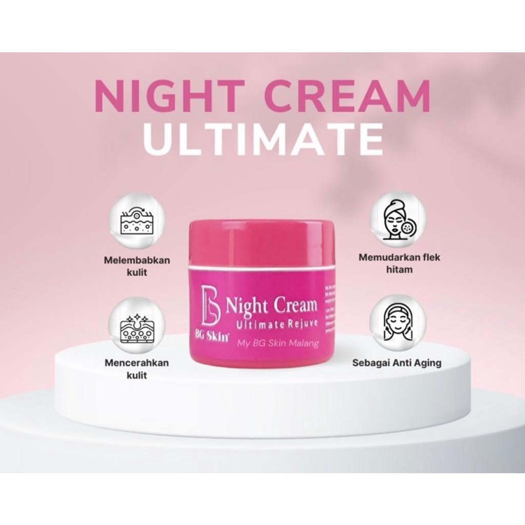 KRIM PENGHILANG FLEK HITAM / OBAT FLEK / NIGHT ULTIMATE REJUVE BG SKIN ORIGINAL