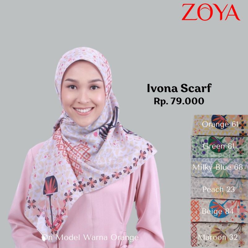 Segiempat Motif Ivona Scarf Zoya