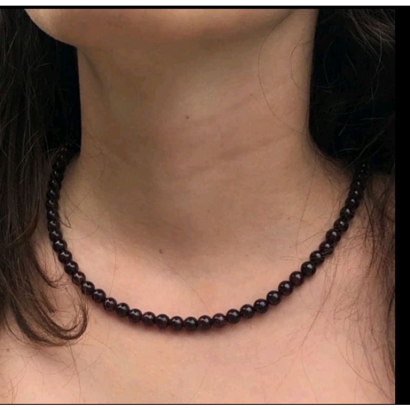 KALUNG WANITA PRIA MUTIARA HITAM/PEARL NAKLACE MEG BLACK/KALUNG VIRAL/KALUNG LUCU/AKSESORIS WANITA