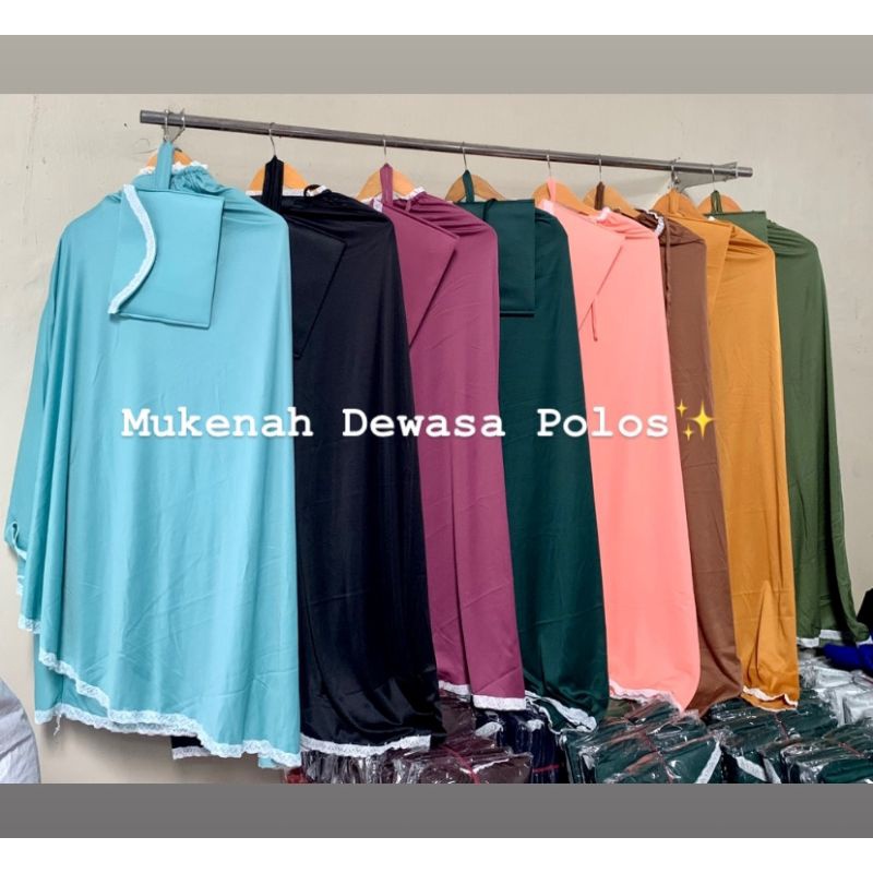 MUKENA POLOS RENDA MUKENA TRAVELING TERMURAH