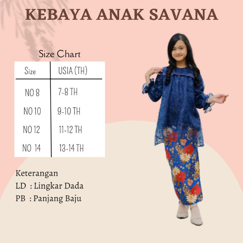 KEBAYA ANAK TILLE SAVANA 7-14