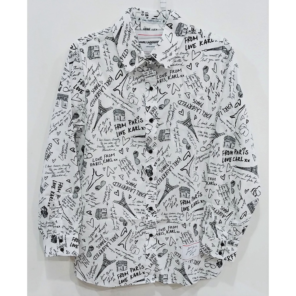 karl lagerfeld kemeja wanita OF 79 original white