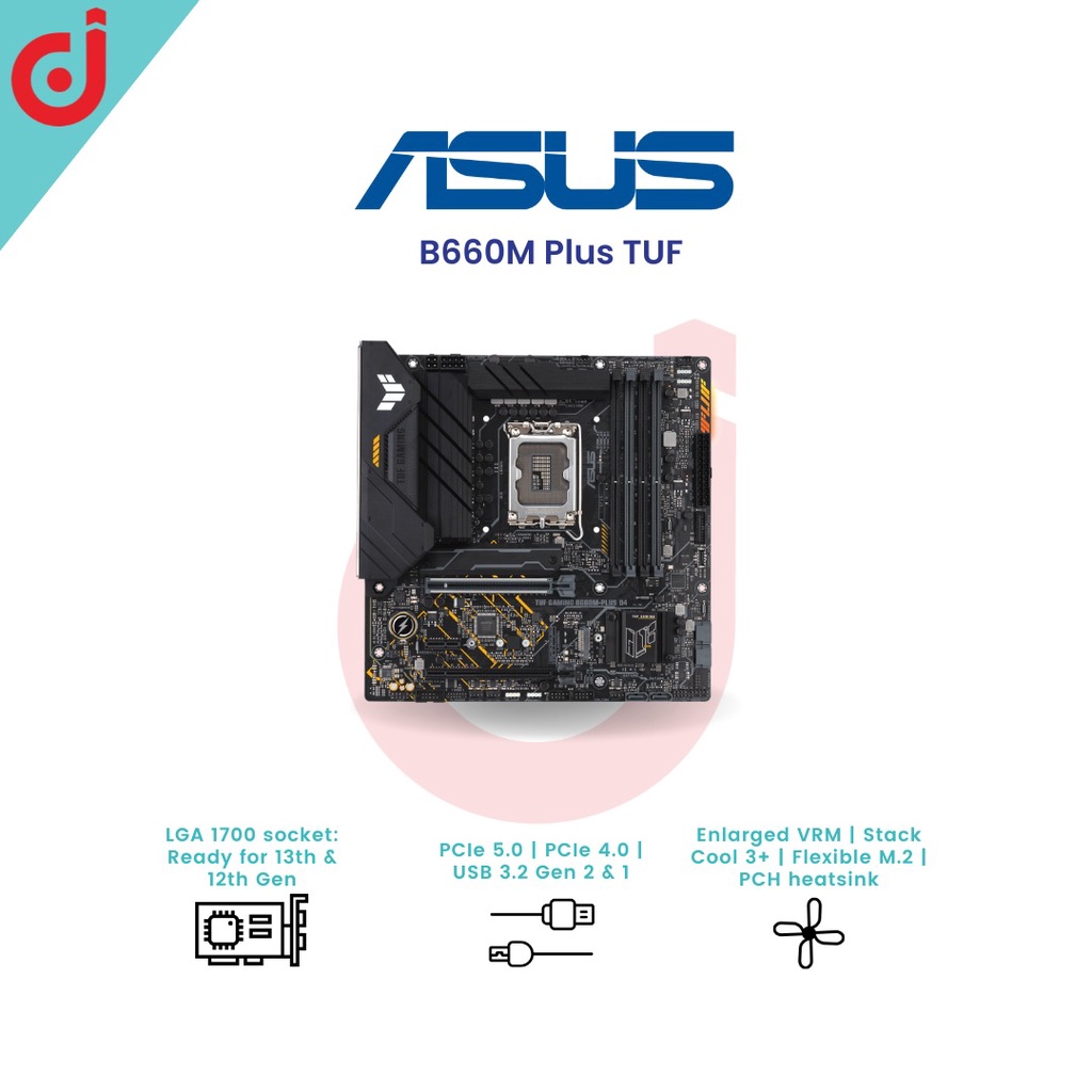 Motherboard Asus TUF Gaming B660 PLUS M G Rog Strik WiFi Mobo LGA ATX