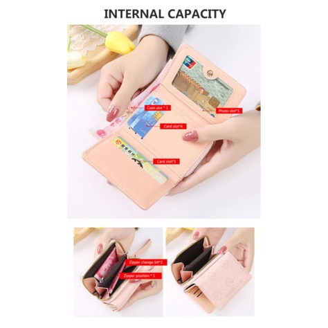 DW-13 Dompet Lipat Relesting Wanita Import love