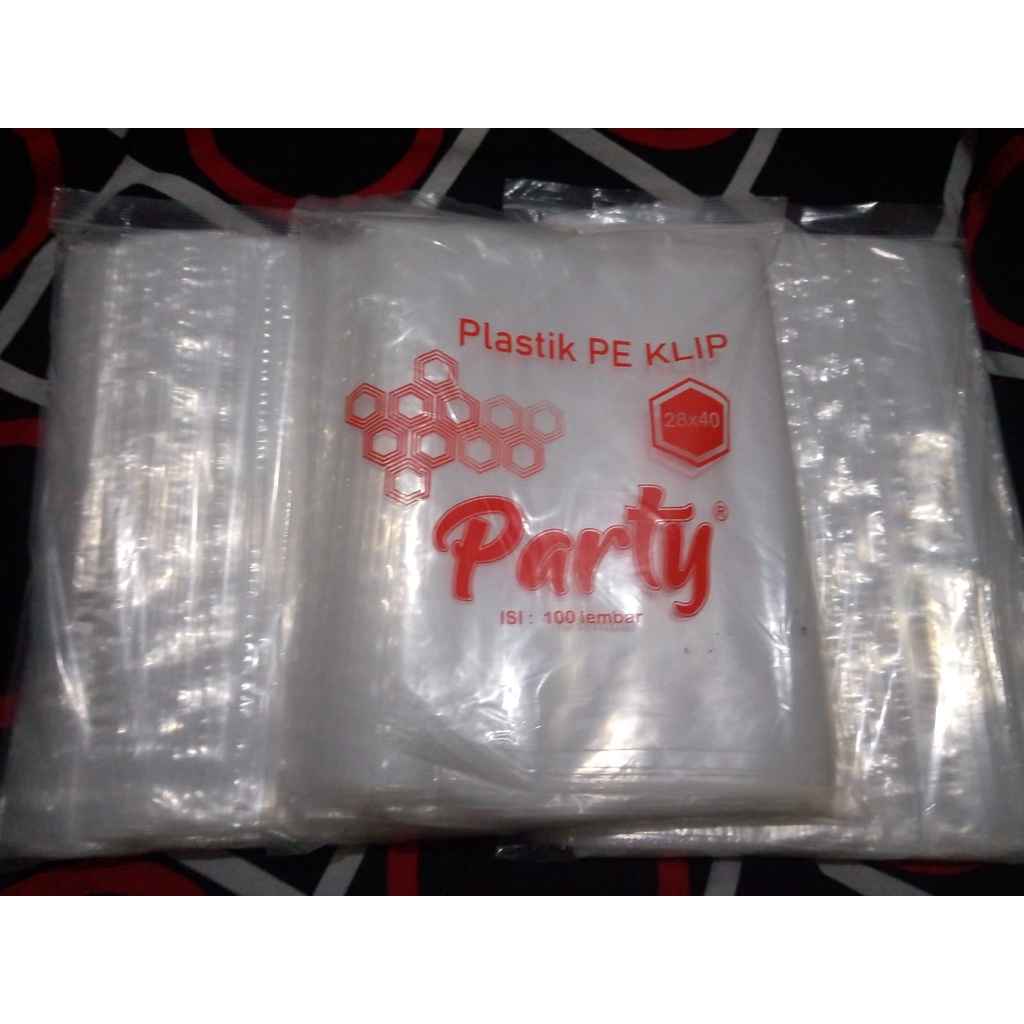 TERMURAH  isi 100 pcs Plastik Klip / Ziplock  uk28x40x05  Bening Transparan