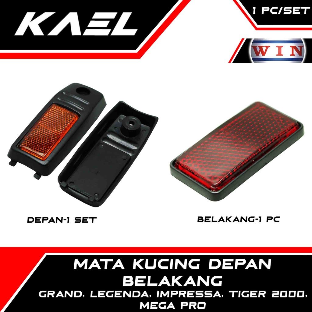 WIN Mata Kucing Depan Belakang Honda Grand &amp; Legenda &amp; Impressa &amp; Tiger Lama &amp; Mega Pro Old Lampu Reflektor Mini Lamp Stop