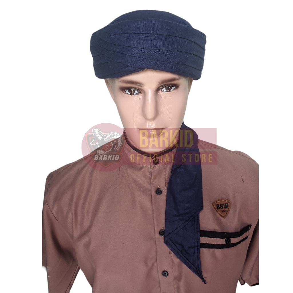 imamah praktis permanen warna hijau- peci habib - peci habaib praktis iket wali sorban navy barkid p