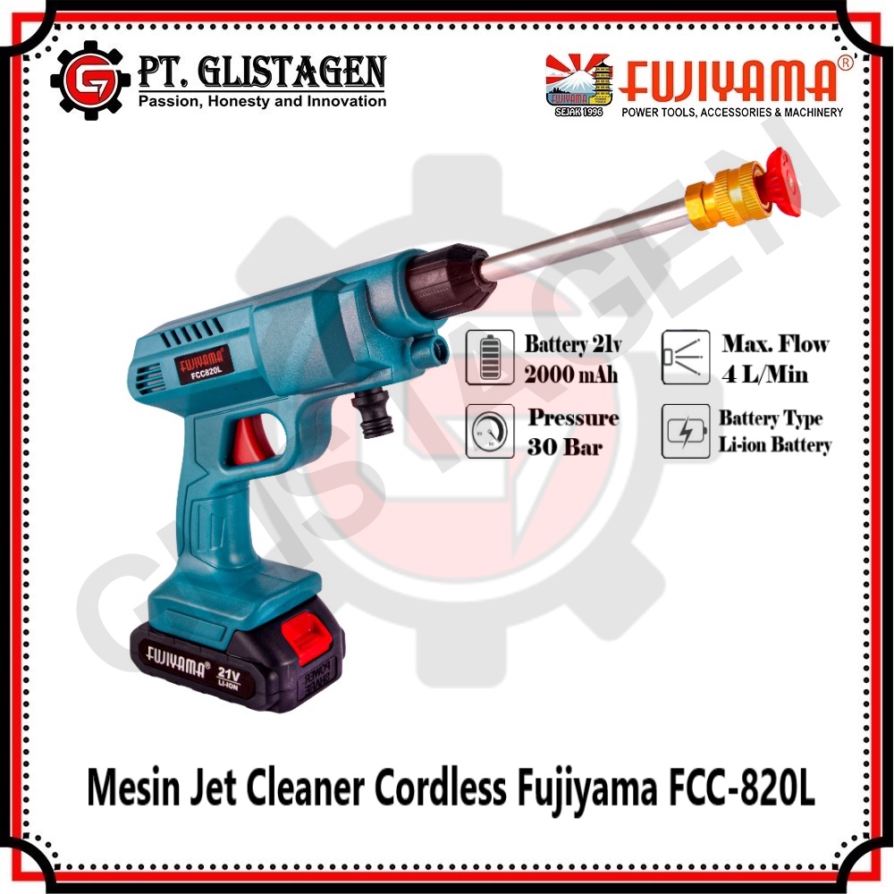 FUJIYAMA FCC-820L Mesin Steam Jet Cleaner Cordless Baterai Motor Mobil