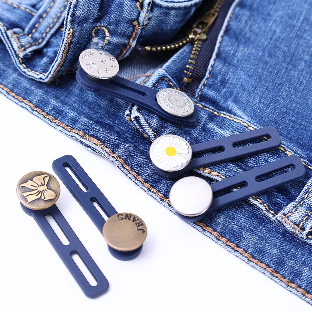 [Harga Grosir] Kancing Logam Premium Untuk Celana Ditarik Pinggang Extenders Button for Jeans Praktis Stretch Free Jahit Extension Snap for Trousers