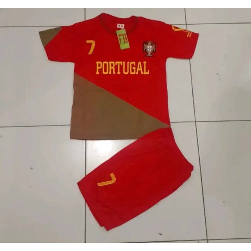 FREE ONGKIR setelan baju bola anak termurah 2023 Setelan jersey Anak Baju Bola Portugal Piala dunia 2022 bisa cod seluruh indonesia