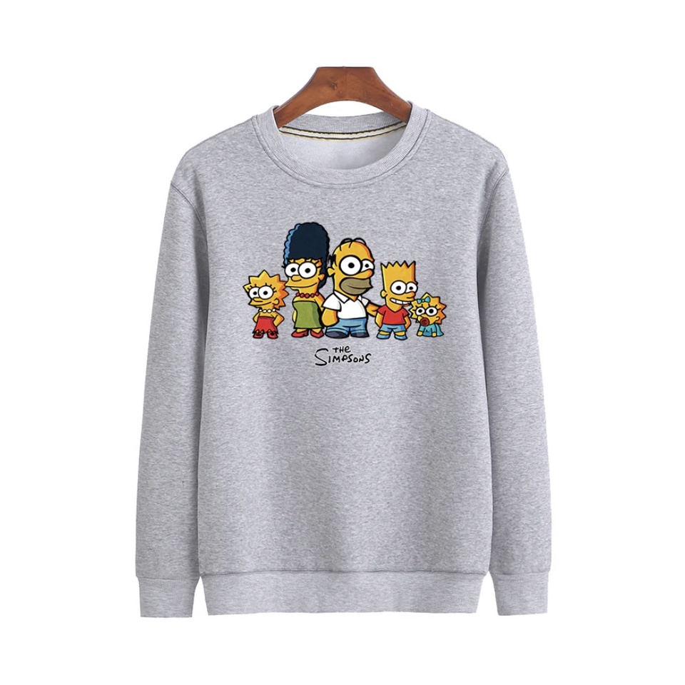 Sweater Basic Anak The Simson Untuk Anak Laki laki &amp; Perempuan Bahan Fleece Sz M-Xl (Usia 2-10 th )