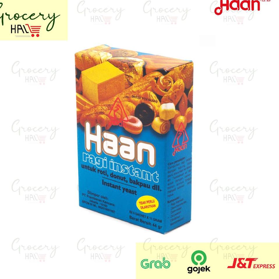 

trxXx4X8 HAAN RAGI INSTANT / INSTANT YEAST KERING ( 4X11 GR HARGA PER BOX )