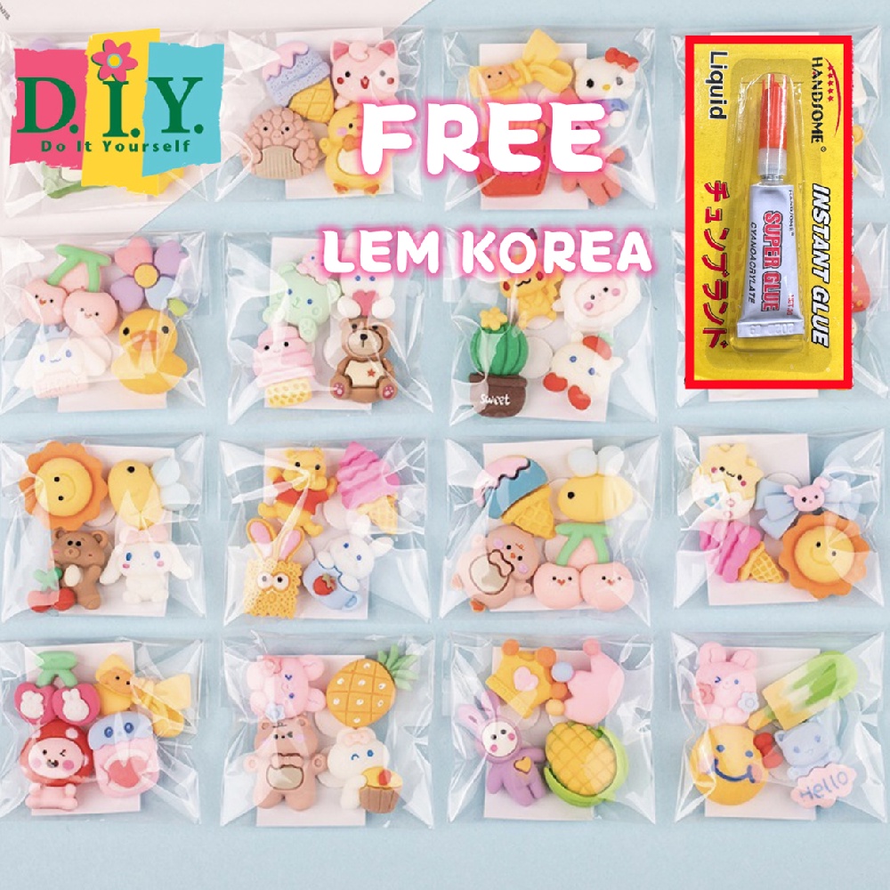 DIY Stiker 3D(Clay) isi 8pcs FREE LEM KOREA