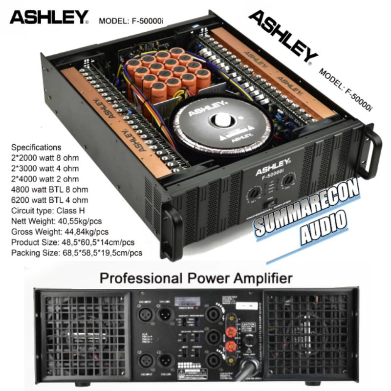 Power Amplifier Professional Ashley F 50000i Original Class H Power Ashley