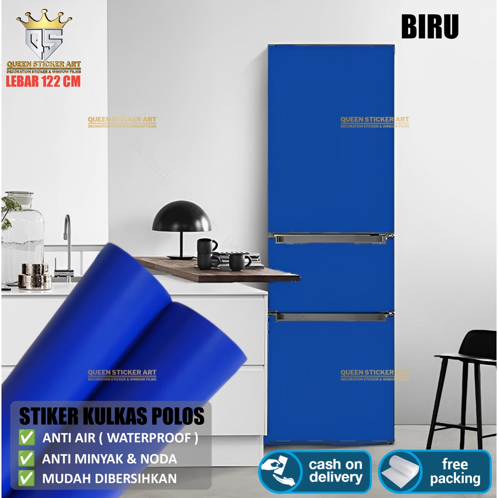 RB Sticker Lemari Es Stiker Kulkas Warna Polos