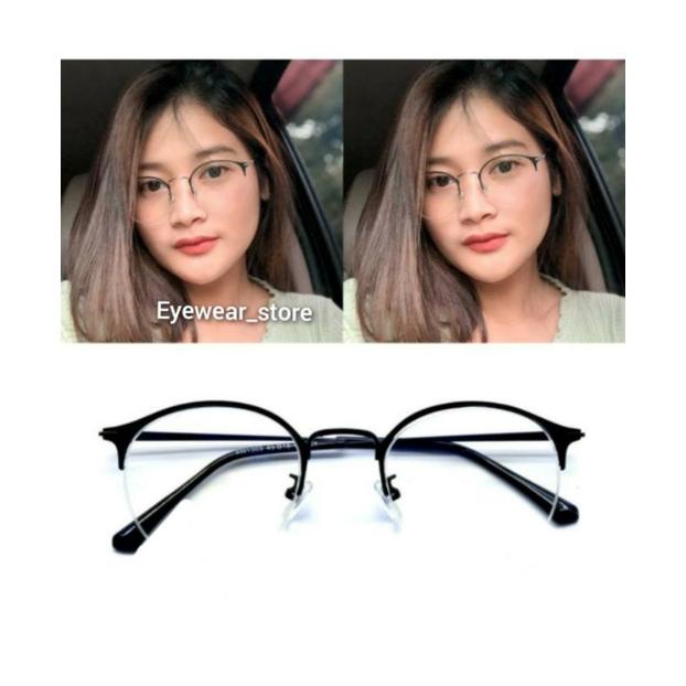 BAYAR DITEMPAT Kacamata Freme 1303 Pocromic Antiradiasi Wanita Lensa Minus Frame Kaca Mata Pocromik