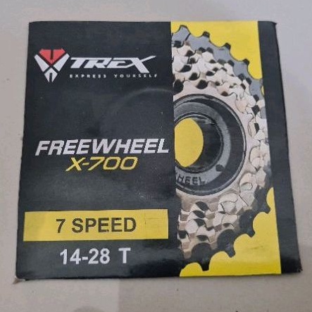 GEAR SEPEDA 7SP GIR MODEL ULIR DRAT 7 SPEED 7 SP MERK TREX 14T-28T CASSETE SPROCKET SPROCKETS SEPEDA MTB GUNUNG SELI LIPAT