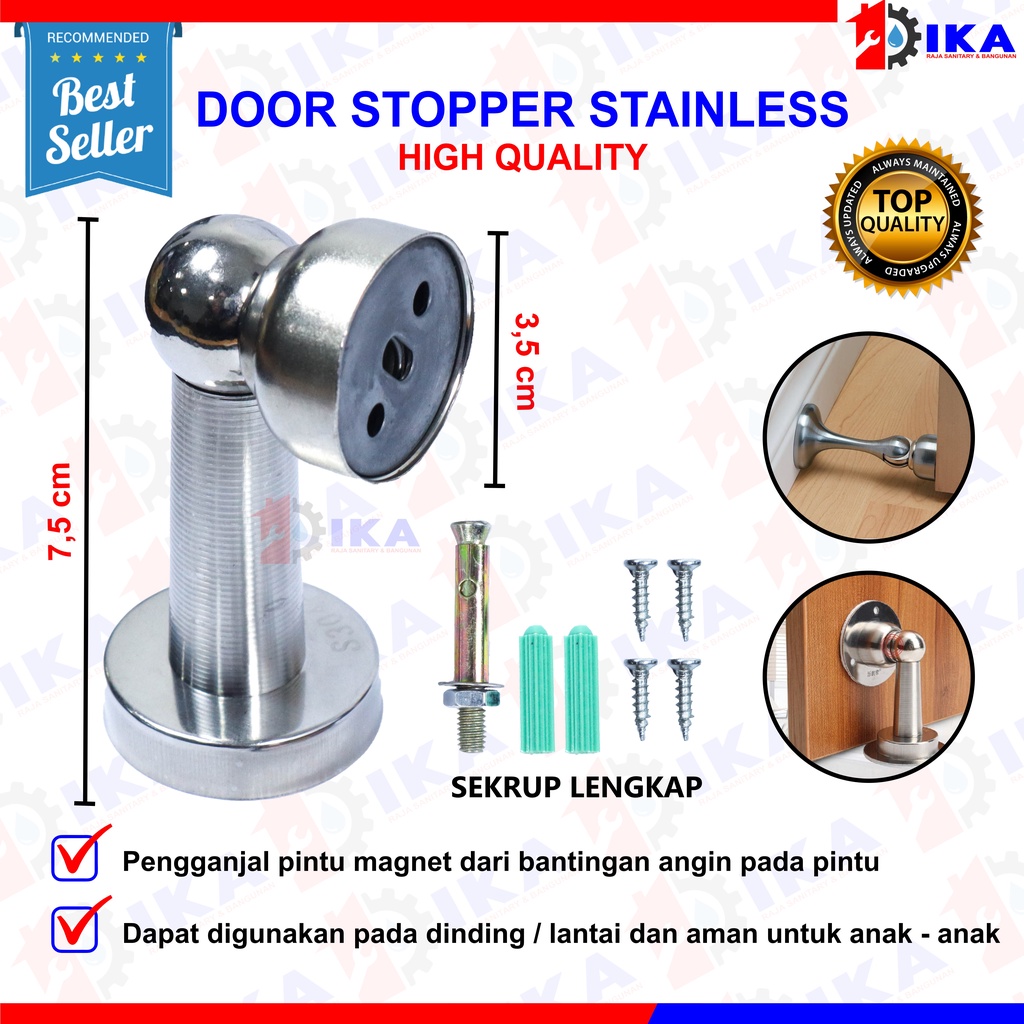 Door Stop Pintu Stainless Door Stop Magnet Penahan Pintu