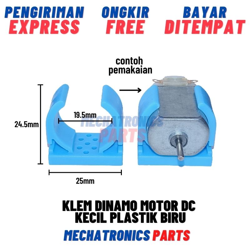 Klem Dinamo Motor DC Kecil Plastik 130 140 180 Bracket Dudukan Mounting Holder