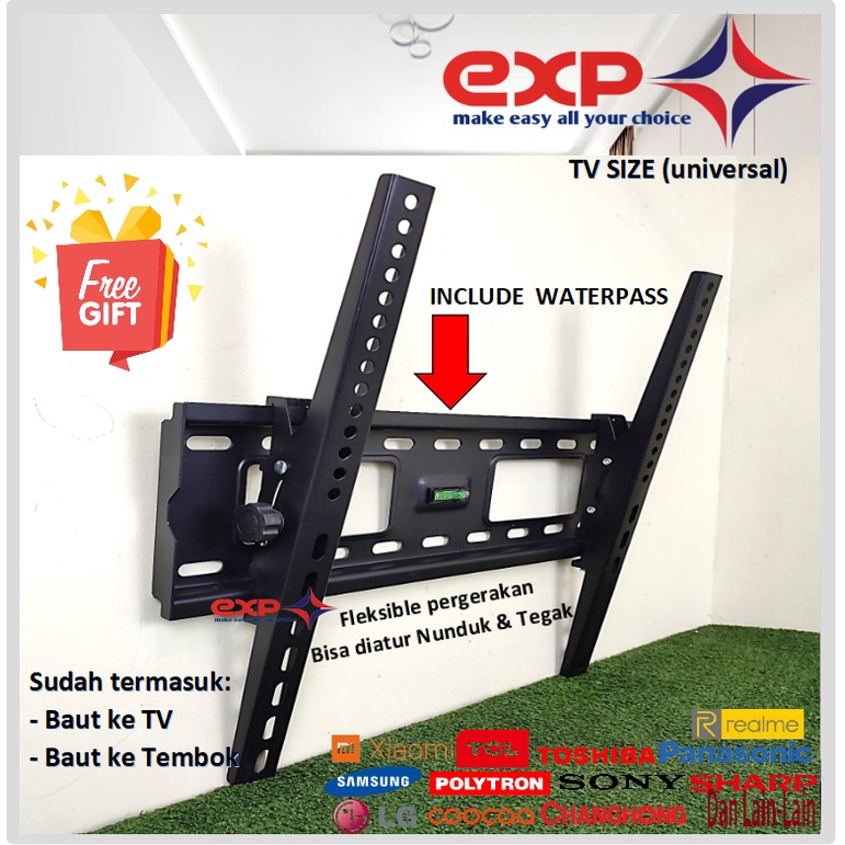 Bracket TV Universal 32 s/d 60 inch semua ukuran BIG SIZE EDITION! (IMPORT QUALITY) GARANSI 100% ORI