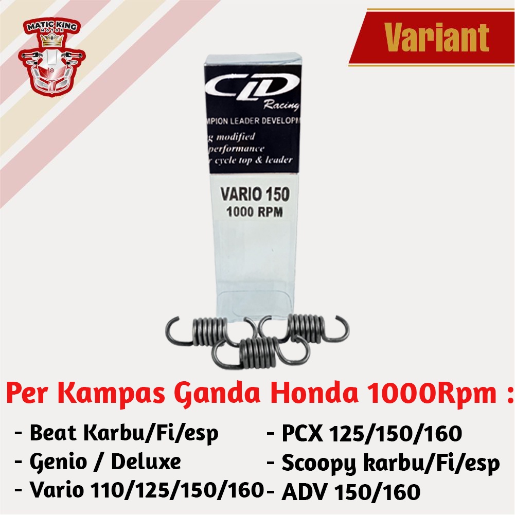 Per Kampas Ganda Kopling Vario 150 125 PCX Genio Beat Fi ESP Nmax Mio M3 Lexi Aerox CLD 1500 RPM