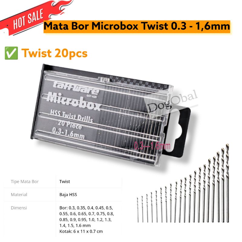 mata bor micro PCB twist microbox set 1mm