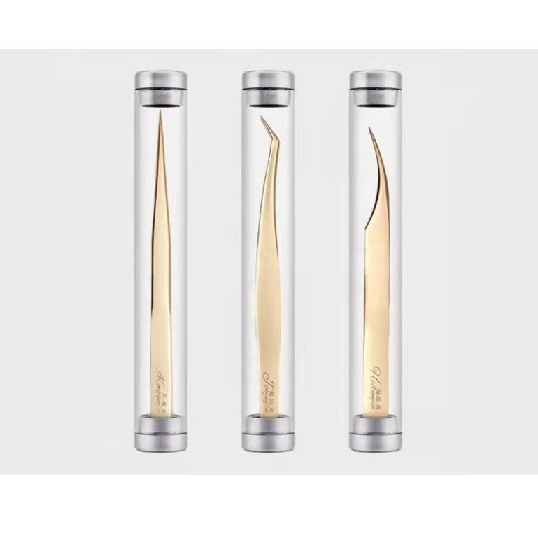 "ATB.07Ja23ˢ" HEMOLA PINSET GOLD PINSET EYELASH EXTENSION GOOD QUALITY