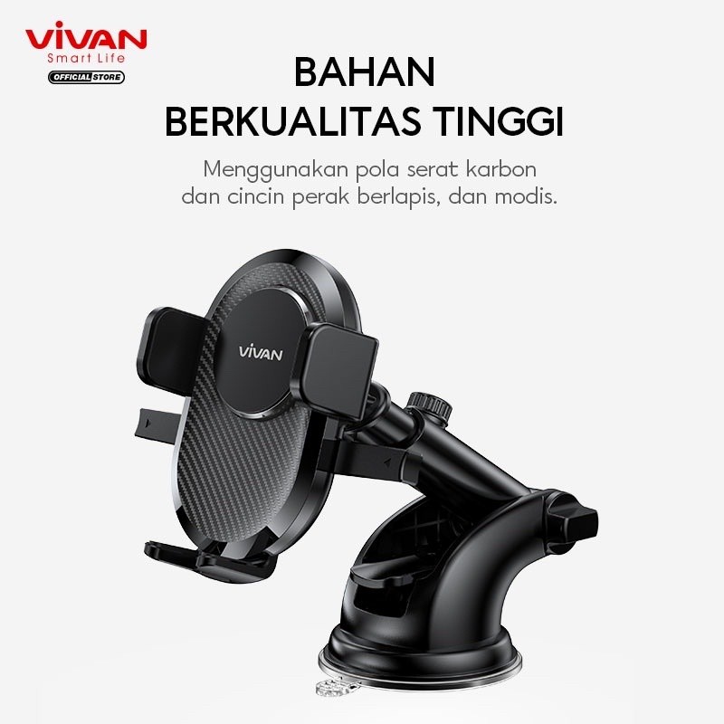 Vivan CHS12 Car Holder Rotasi 360° Automatic Lock - Vivan Car Phone Stent Holder