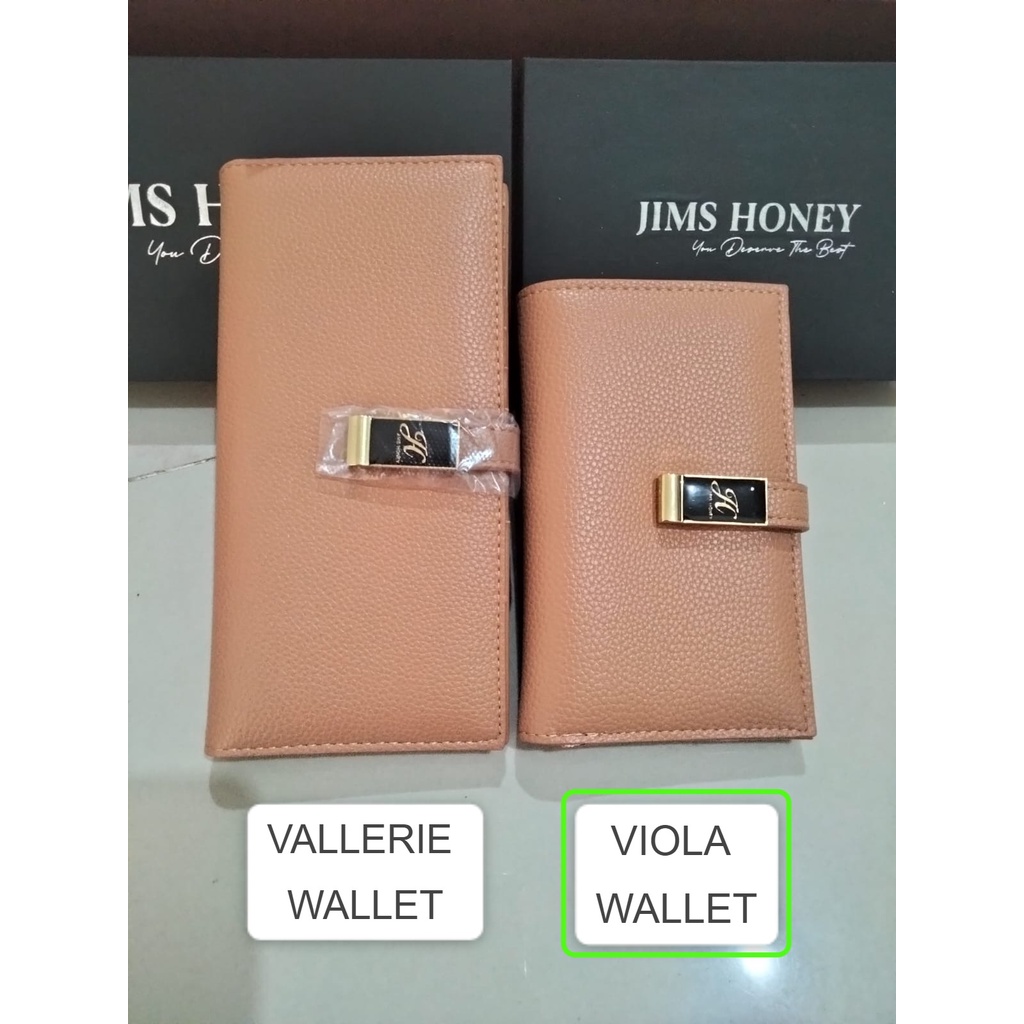 Jims Honey - Viola Wallet (Free Box) &amp; Vallerie Wallet (Free Box) Dompet Panjang Dompet Lipat