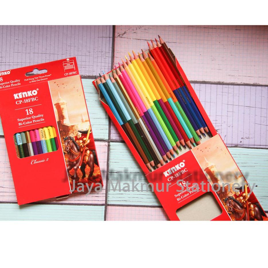 

~ Pensil Warna Kenko Bi Color 18 Warna CP-18FBC Big Sale !!
