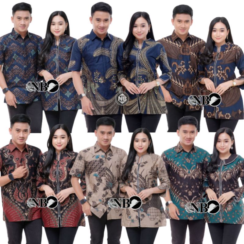 ATASAN batik hem blus baju batik atasan kemeja batik pria batik cople zipper atasan terbaru motif best seller