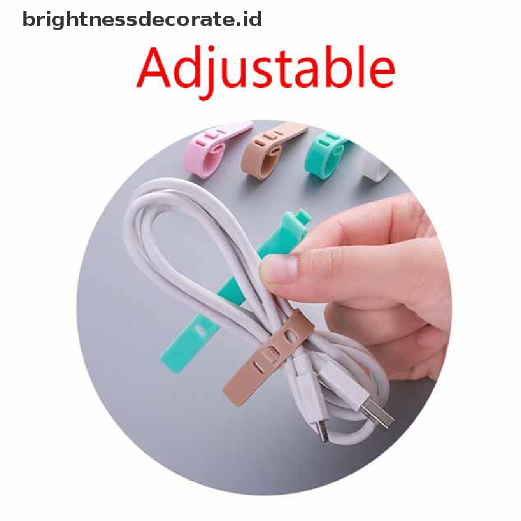 [Birth] 4pcs Penggulung Kabel silicone cable organizer wire wrapped cord line Tempat Penyimpanan [ID]