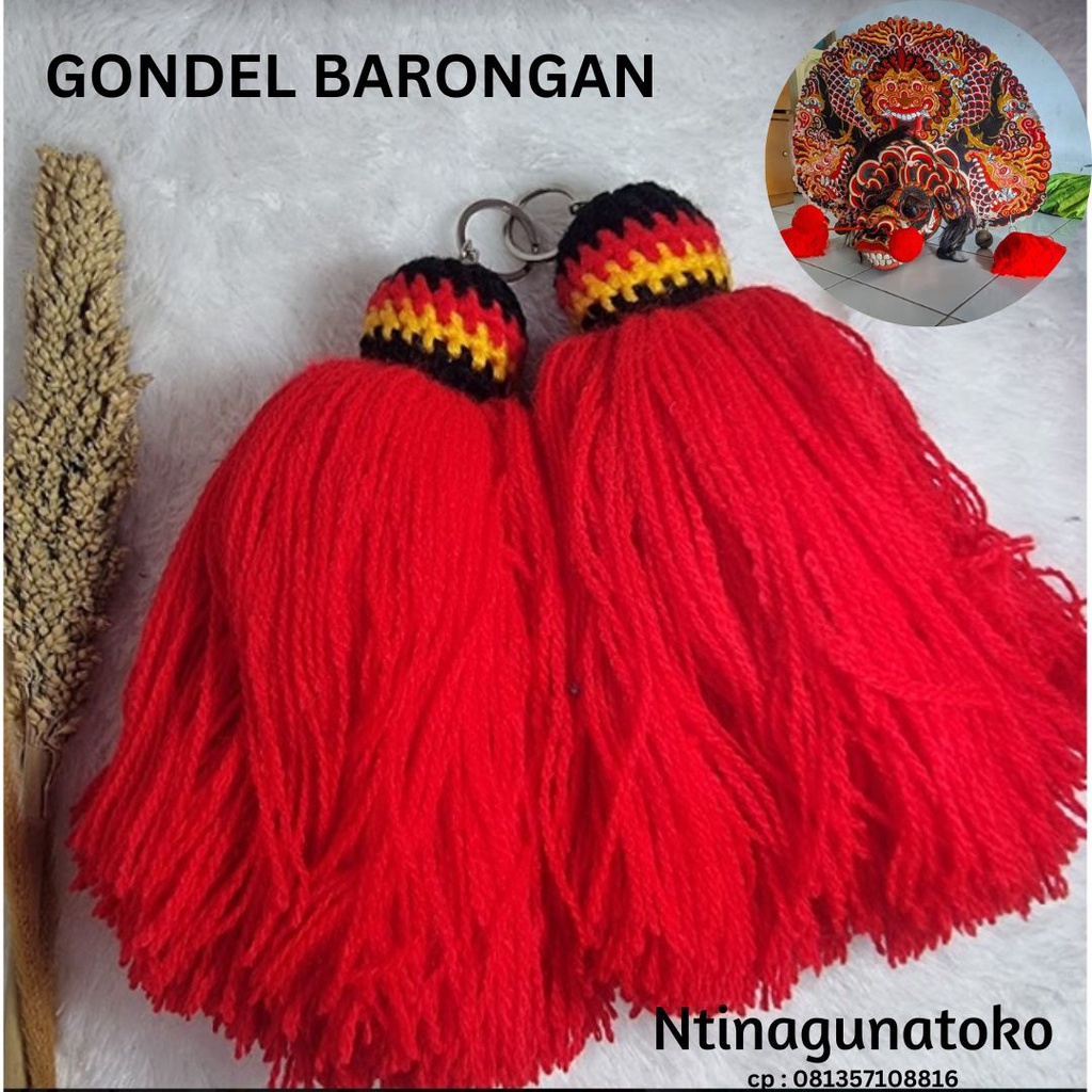 PREMIUM | Gondel Barongan Benang Tebal | Suweng Barongan | Anting Rajut Rumbai Caplokan Barongan | S