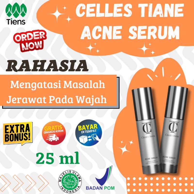 CELLES TIANE ACNE SERUM ~ SERUM WAJAH JERAWAT ORIGINAL TIENS